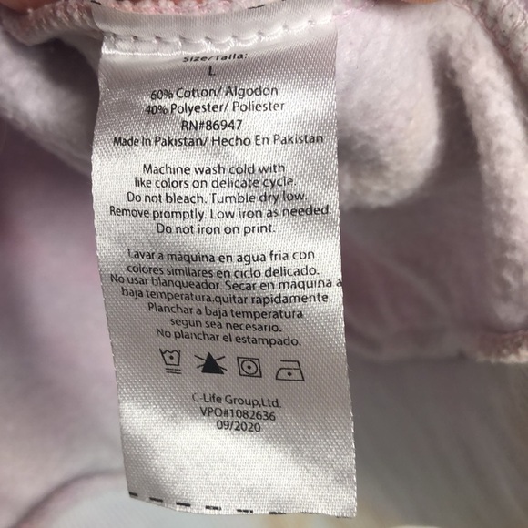 POLAROID MULTICOLORED TIE DYE CROPPED HOODIE SIZE LARGE - Picture 4 of 5